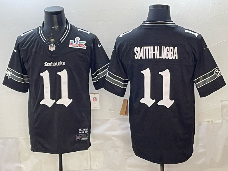 Men 2026 Seattle Seahawks #11 Smith Njigba black Nike Limited NFL Jersey 003